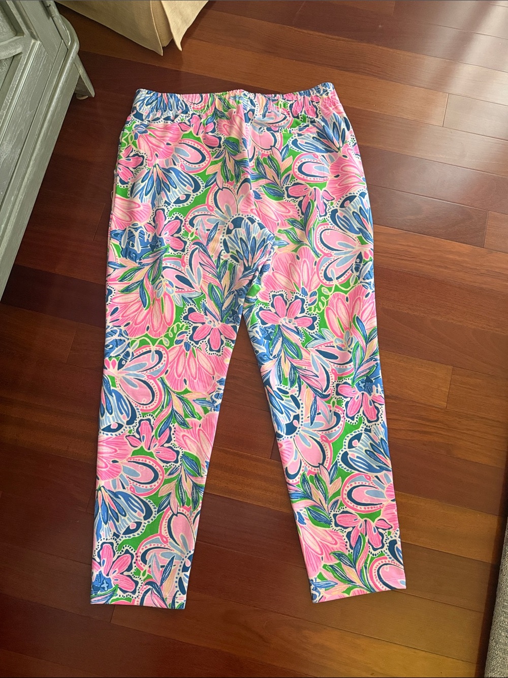 Lilly Pulitzer Pink Multicolor Floral Stretch Leggings - Picture 4 of 6